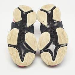 Pre Owned Balenciaga Multicolor Leather and Mesh Triple S Low Top Sneakers Size 39