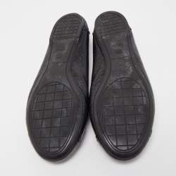 Pre Owned Balenciaga Black Leather Arena Studded Ballet Flats Size 38.5