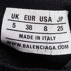 Balenciaga Black Knit Fabric Speed Trainer High Top Sneakers Size 38