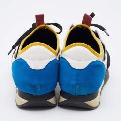 Balenciaga Multicolor Leather and Mesh Race Runner Sneakers Size 39