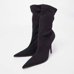 مملوكة مسبقًا Balenciaga Black Nylon Socks Boot Size 36