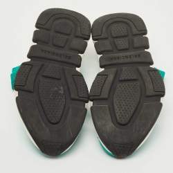 Balenciaga Turquoise Knit Fabric Speed Trainer Sneakers Size 35