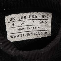 Balenciaga Black Knit Fabric Speed Trainer Sneakers Size 37