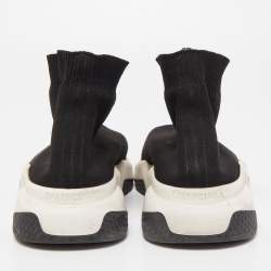 Balenciaga Black Knit Fabric Speed Trainer Sneakers Size 37