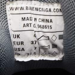 Pre Owned Balenciaga Grey/White Leather and Mesh Track 2 Low Top Sneakers Size 37