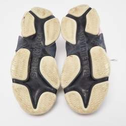 Pre Owned Balenciaga Tricolor Mesh and Leather Triple S Sneakers Size 37