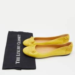 Balenciaga Curry Leather Arena Studded Ballet Flats Size 38.5