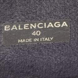 Pre Owned Balenciaga Black Knit Fabric Speed Trainer Sneakers Size 40