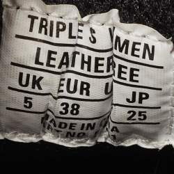 Pre Owned Balenciaga Black Mesh and Leather Triple S Clear Sneakers Size 38