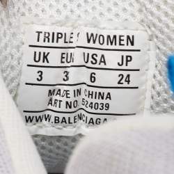 Pre Owned Balenciaga Multicolor Mesh and Leather Triple S Sneakers Size 36