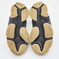 Pre Owned Balenciaga White Leather and Mesh Triple S Sneakers Size 39