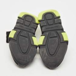 Pre Owned Balenciaga Black Knit Speed Trainer High Top Sneakers Size 37