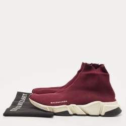 Balenciaga Purple Knit Fabric Speed Trainer Sneakers Size 41