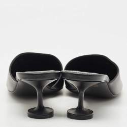 مملوكة مسبقًا Balenciaga Black Leather Lady Mules Sandals Size 41