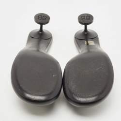 مملوكة مسبقًا Balenciaga Black Leather Lady Mules Sandals Size 41