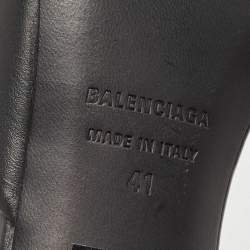 مملوكة مسبقًا Balenciaga Black Leather Lady Mules Sandals Size 41