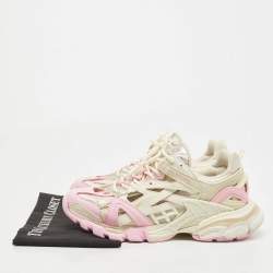 Pre Owned Balenciaga Multicolor Leather and Mesh Track Sneakers Size 40