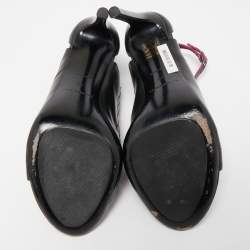 Balenciaga Black/Pink Lasercuts Leather Glove  Sandals Size 40