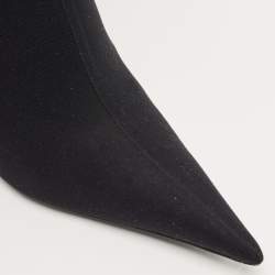 Balenciaga Black Stretch Fabric Knife Booties Size 37