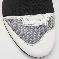 Pre Owned Balenciaga Tricolor Leather and Mesh Race Runner Sneakers Size 37