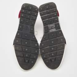 Pre Owned Balenciaga Tricolor Leather and Mesh Race Runner Sneakers Size 37