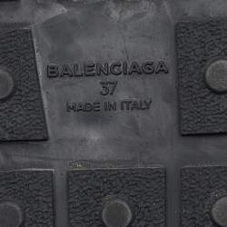 Pre Owned Balenciaga Tricolor Leather and Mesh Race Runner Sneakers Size 37