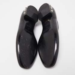 Pre Owned Balenciaga Black Leather Ballet Flats Size 39