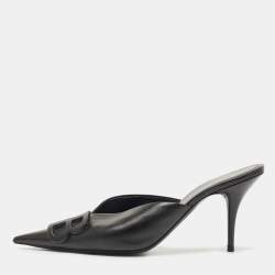 Balenciaga toe hot sale leather mules