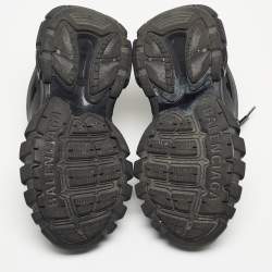 Pre Owned Balenciaga Black Leather and Mesh Track Sneakers Size 38