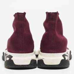 Balenciaga Purple Knit Speed Trainer High Top Sneakers Size 40