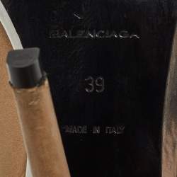 Balenciaga Beige Leather Glove Open Toe Pumps Size 39 