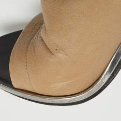 Balenciaga Beige Leather Glove Open Toe Pumps Size 39 