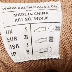 Pre Owned Balenciaga Beige Mesh and Leather Track Sneakers Size 38