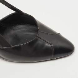 مملوكة مسبقًا Balenciaga Black Leather Cutout Pumps Size 38