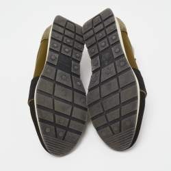 Pre Owned Balenciaga Multicolor Leather and Mesh Race Runner Sneakers Size 41