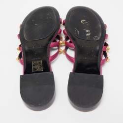 Pre Owned صندل سلايد بالنسياغا أرينا جلد وردي مقاس 41