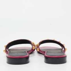 Pre Owned صندل سلايد بالنسياغا أرينا جلد وردي مقاس 41