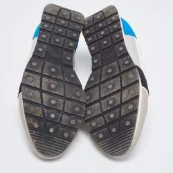 Pre Owned Balenciaga Multicolor Leather and Mesh Race Runner Sneakers Size 38