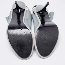 Pre Owned Balenciaga Grey Suede and Leather Glove Sandals Size 39