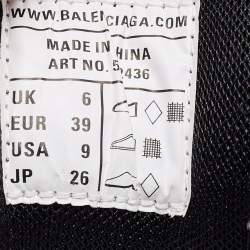 Pre Owned Balenciaga White Faux Leather and Mesh Track Low Top Sneakers Size 39