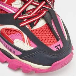 مملوكة مسبقًا حذاء رياضي بالنسياغا شبكة وجلد ثلاثي اللون مقاس 37