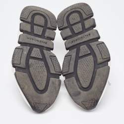 Pre Owned Balenciaga Grey Knit Speed Trainer High Top Sneakers Size 36