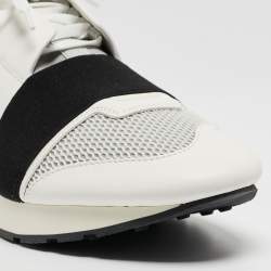 مملوكة مسبقًا Balenciaga Multicolor Leather and Mesh Race Runner Low Top Sneakers Size 42