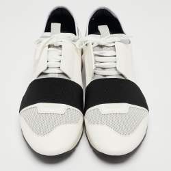 مملوكة مسبقًا Balenciaga Multicolor Leather and Mesh Race Runner Low Top Sneakers Size 42