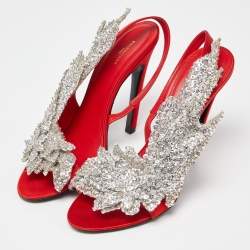 Pre Owned صندل بالنسياغا جلد أزرق كحلي غلادياتور مقاس 39