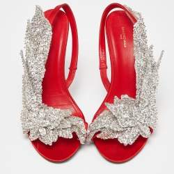 Pre Owned صندل ب النسياغا جلد أزرق كحلي غلادياتور مقاس 39