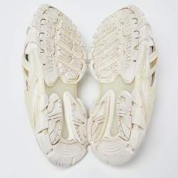 Balenciaga White Rubber and Neoprene Track Flat Slides Size 39