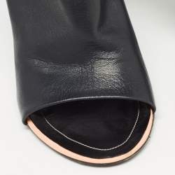 Pre Owned Balenciaga  Black Leather Ankle Strap Sandals Size 38