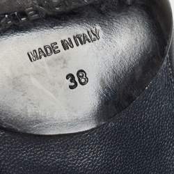 Pre Owned Balenciaga  Black Leather Ankle Strap Sandals Size 38