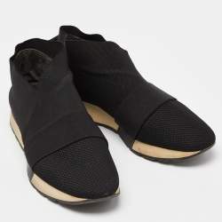 Balenciaga Black Mesh and Nylon Race Runner Sneakers Size 40